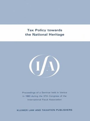 cover image of Tax Policy towards the National Heritage